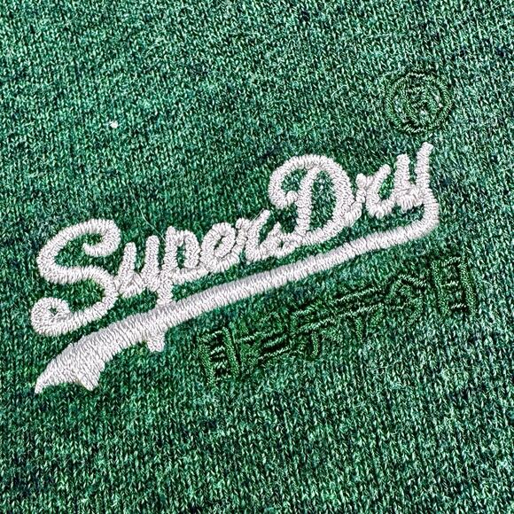 SUPERDRY Full Zip Sport HOODIE Mens XL Green Athletic Outdoor Casual Streetwear - Picture 3 of 12